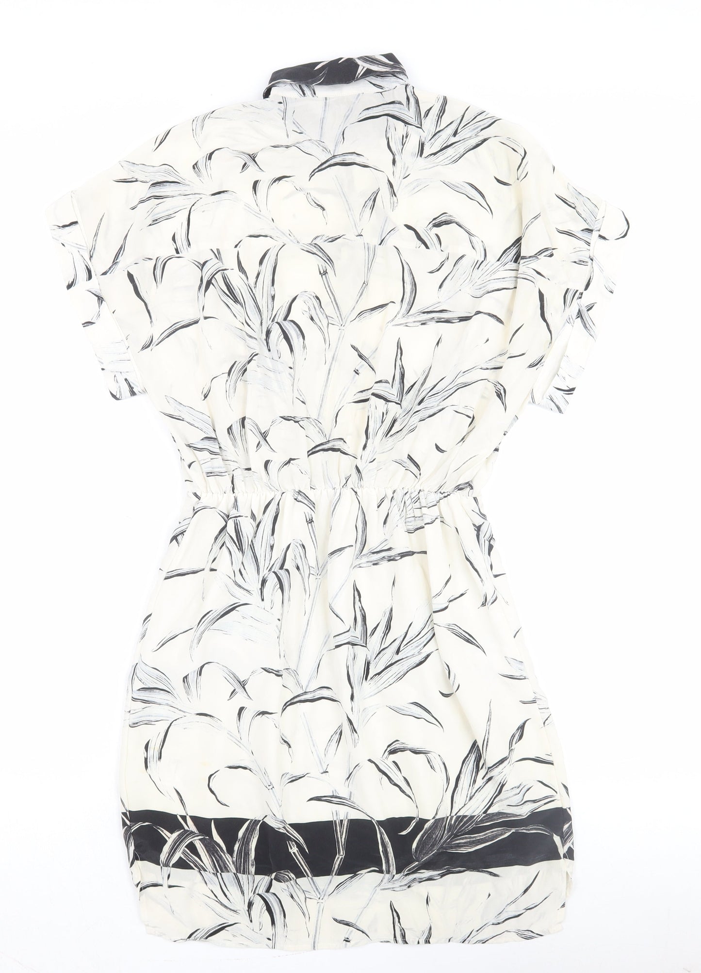 AllSaints Women's Black and White Shirt Dress Size 8