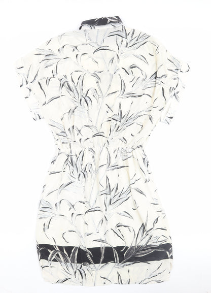 AllSaints Women's Black and White Shirt Dress Size 8