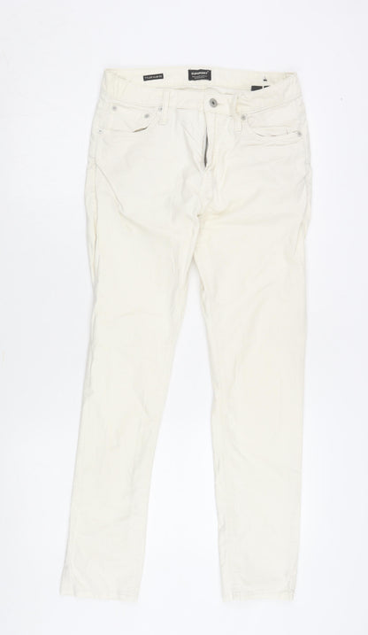 Mens UK Size M Superdry Slim Fit Slim Ivory Jeans