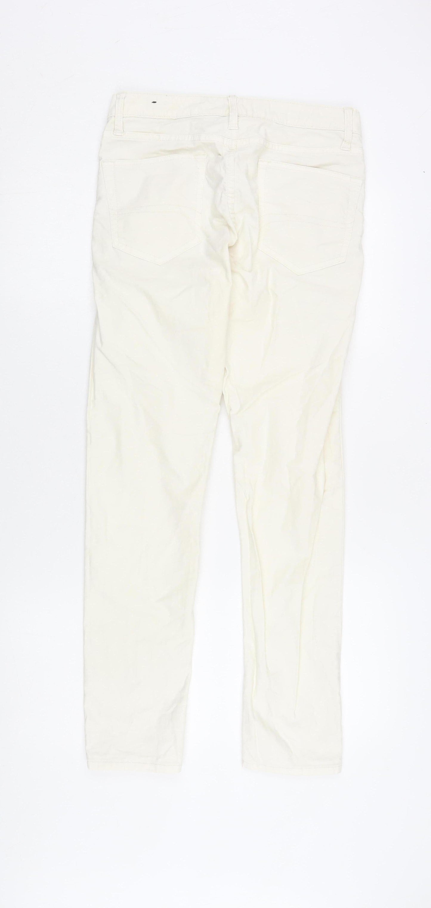 Mens UK Size M Superdry Slim Fit Slim Ivory Jeans