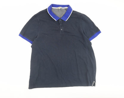 DKNY Jeans Men's Blue Polo Shirt 2XL Short Sleeve