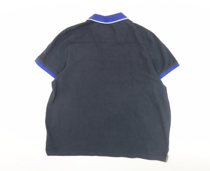 DKNY Jeans Men's Blue Polo Shirt 2XL Short Sleeve