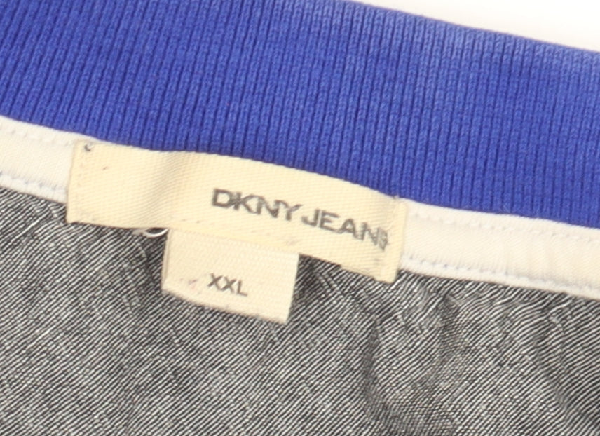 DKNY Jeans Men's Blue Polo Shirt 2XL Short Sleeve