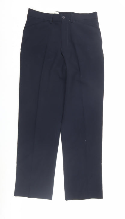 Farah Men's Blue Pleated Trousers Size 32