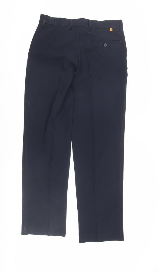 Farah Men's Blue Pleated Trousers Size 32