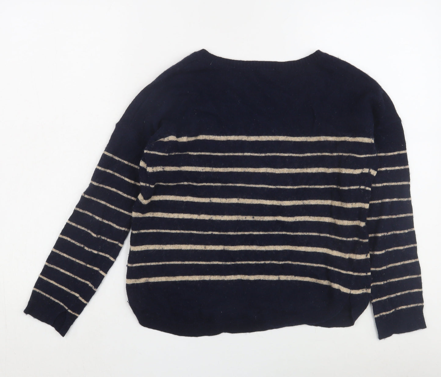 Wild Child Women's Blue Striped Pullover Jumper