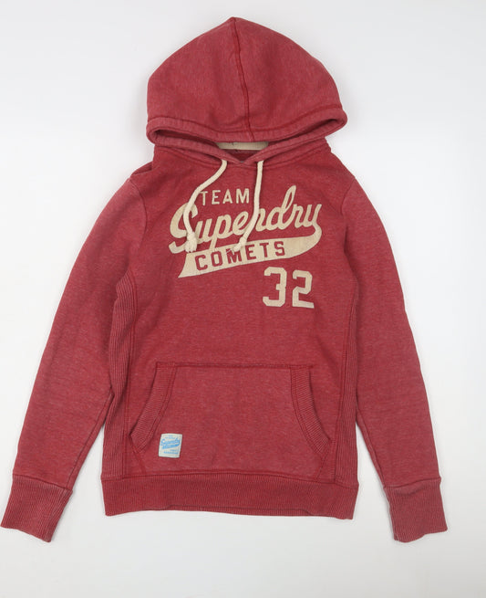 Superdry Unisex Red Pullover Hoodie M - Casual Sportswear