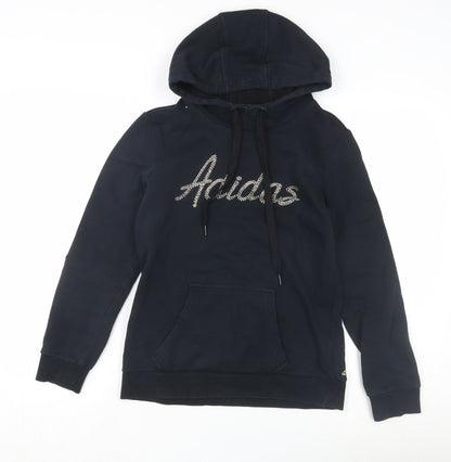 Adidas Unisex Kids Black Pullover Hoodie Size 11-12 Years