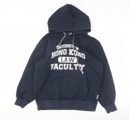 DOS Men's Blue University Graphic Hoodie Size S