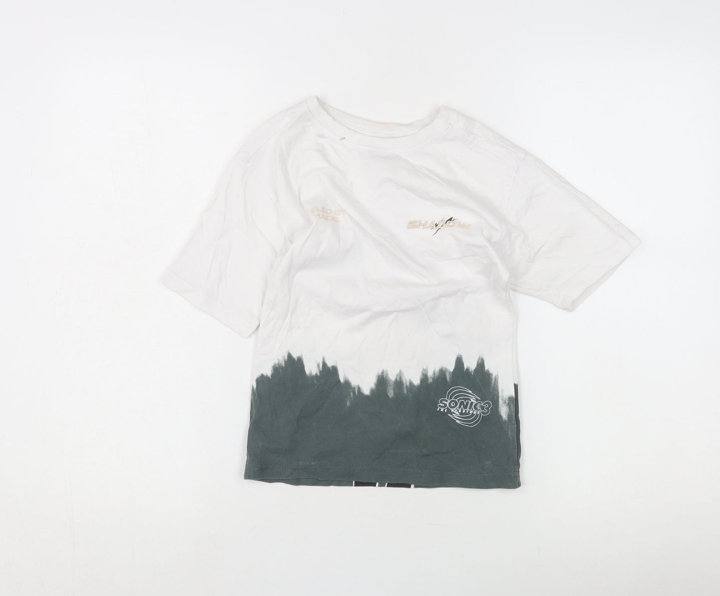 George Boys White Shadow T-Shirt 5-6 Years Graphic Print