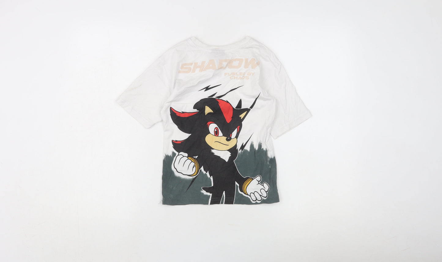 George Boys White Shadow T-Shirt 5-6 Years Graphic Print