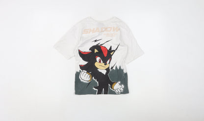 George Boys White Shadow T-Shirt 5-6 Years Graphic Print
