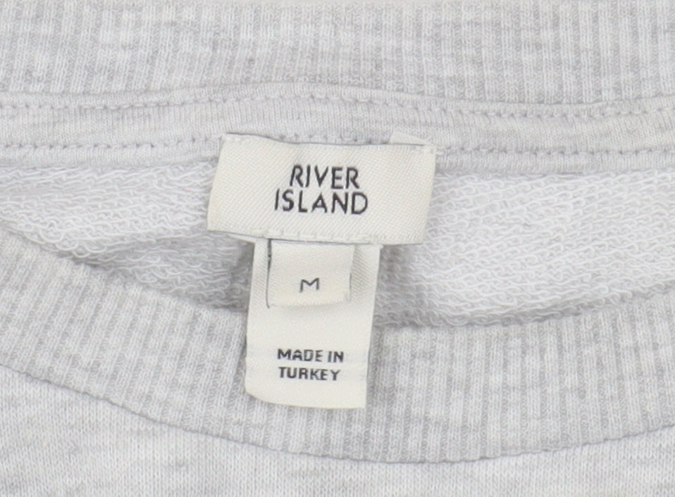 River Island Grey Women's Pullover Sweatshirt M