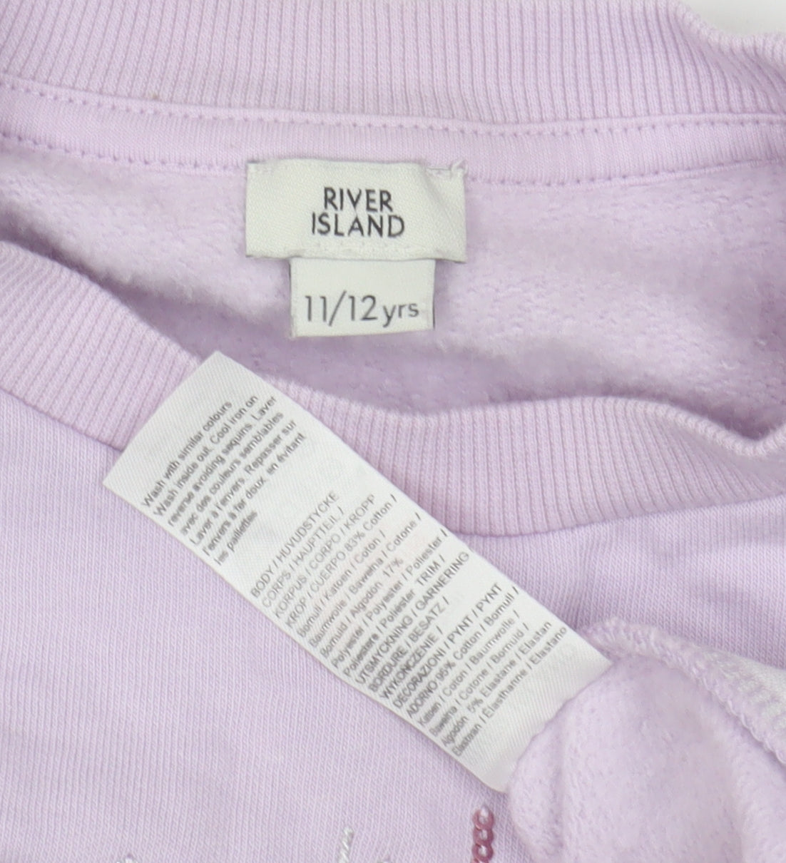 River Island Teens Purple Pullover Sweatshirt