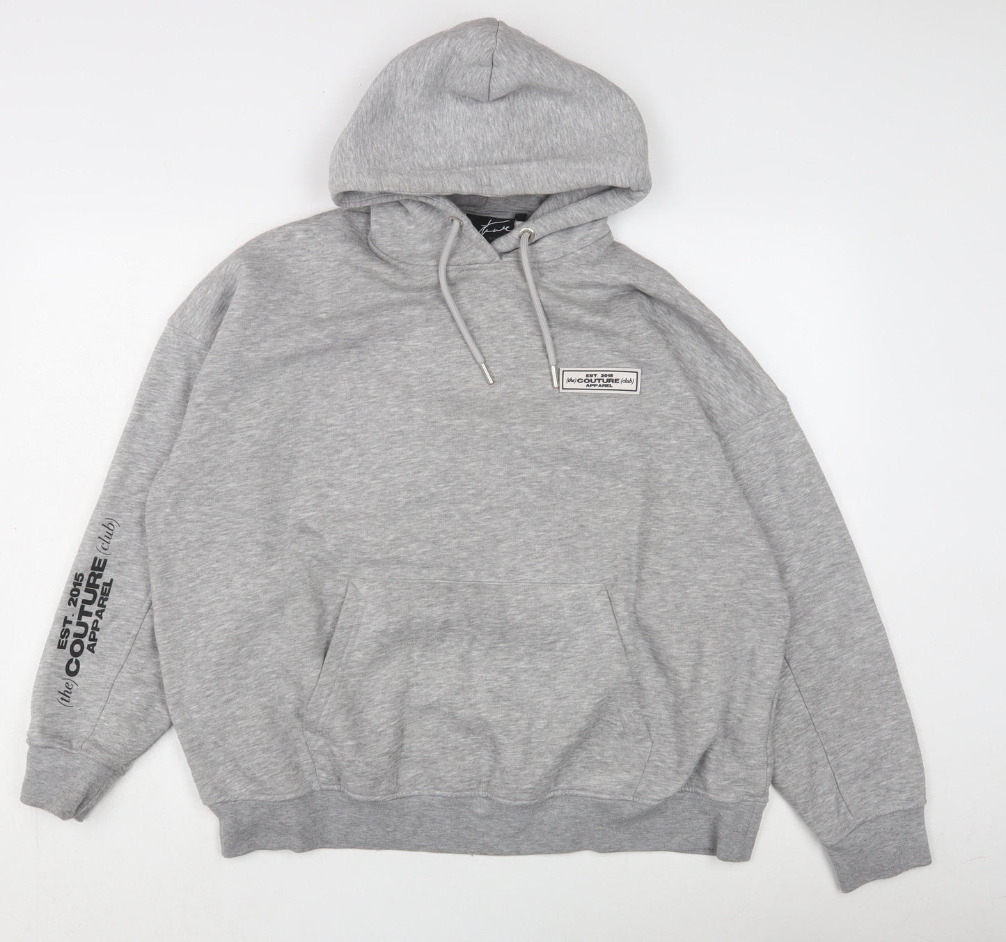 Mens UK Size S Couture Grey Pullover Hoodie