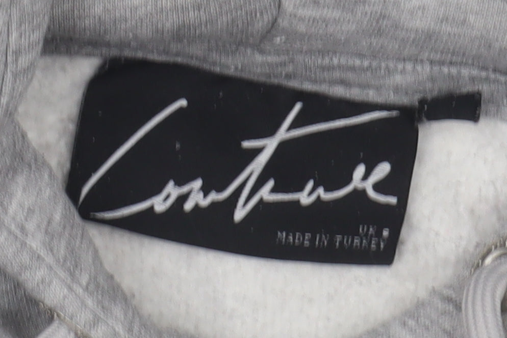 Mens UK Size S Couture Grey Pullover Hoodie