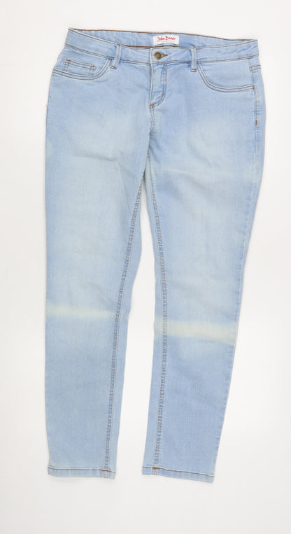 John Baner Men's Blue Straight Jeans - M, Light Wash