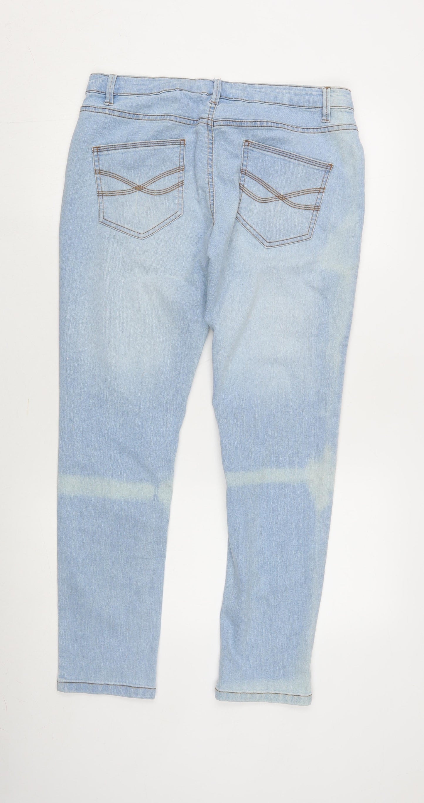 John Baner Men's Blue Straight Jeans - M, Light Wash