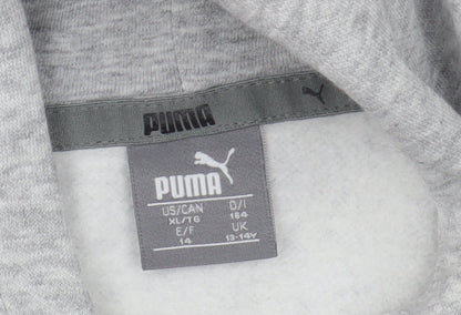 Puma Teens Grey Hoodie - Logo Accents