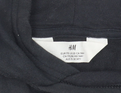 Teens UK Size 14 Plus H&M Multicoloured Pullover Hoodie