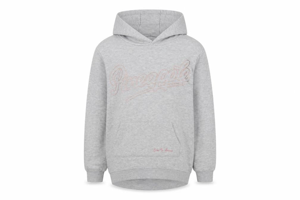 Front view of Pineapple Teens Grey Hoodie, Logo, size 146