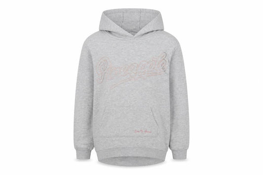 Front view of Pineapple Teens Grey Hoodie, Logo, size 146