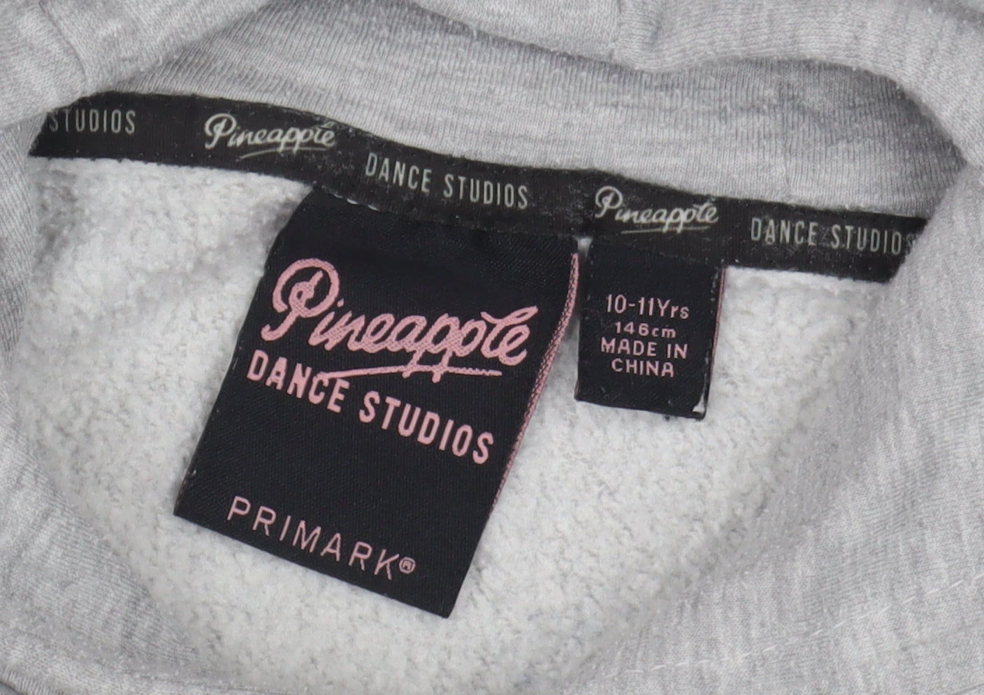 Pineapple Teens Grey Hoodie, Logo, Size 146