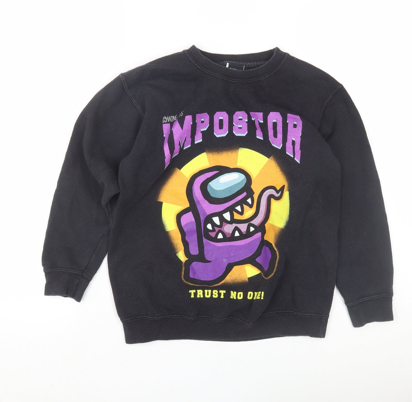 Among Us Boys Black Graphic Sweatshirt 9-10 Years
