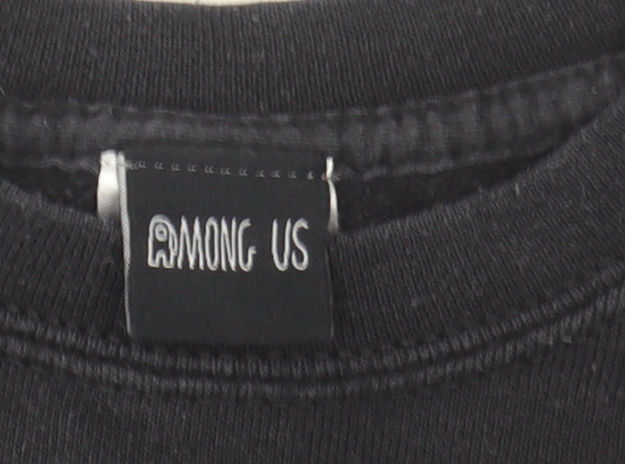Among Us Boys Black Graphic Sweatshirt 9-10 Years