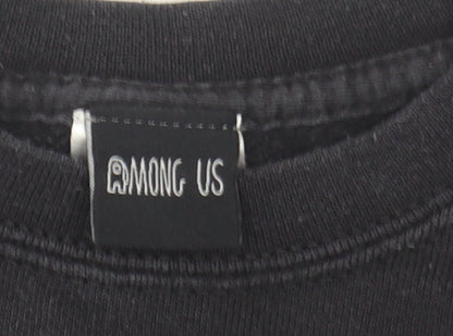 Among Us Boys Black Graphic Sweatshirt 9-10 Years