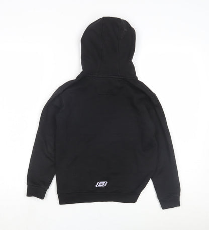 Skechers Boys Black Hoodie, 8-9 Years, Graphic Print Pullover