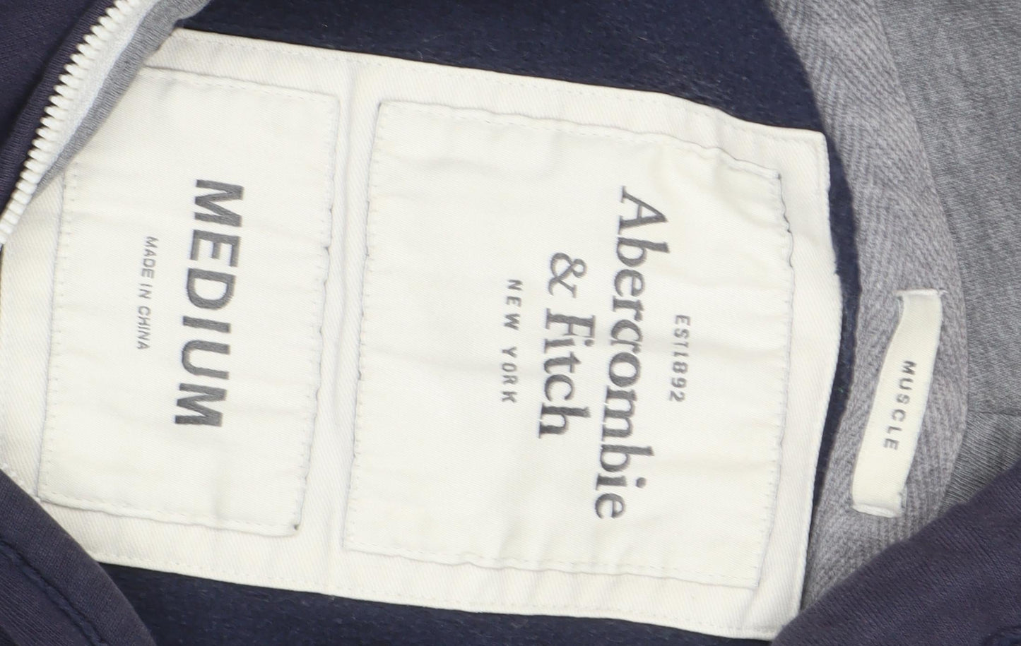 Abercrombie & Fitch Men's Blue Full Zip Hoodie M