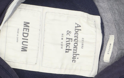 Abercrombie & Fitch Men's Blue Full Zip Hoodie M