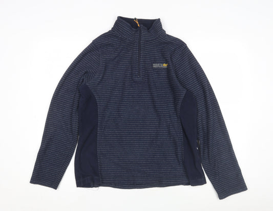 Regatta Women's Blue Striped Sweatshirt, Size 12