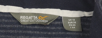 Regatta Women's Blue Striped Sweatshirt, Size 12