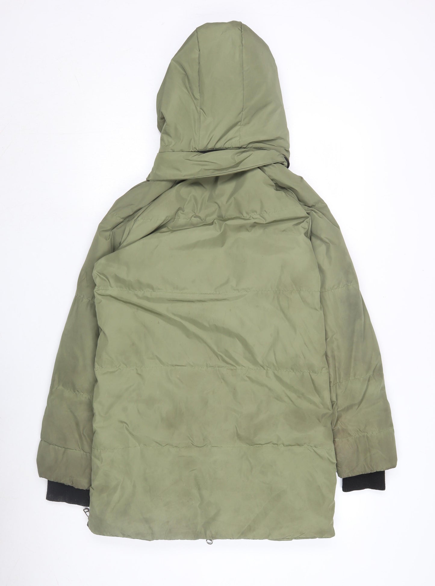 Womens UK Size 8 Warehouse Green Puffer Jacket