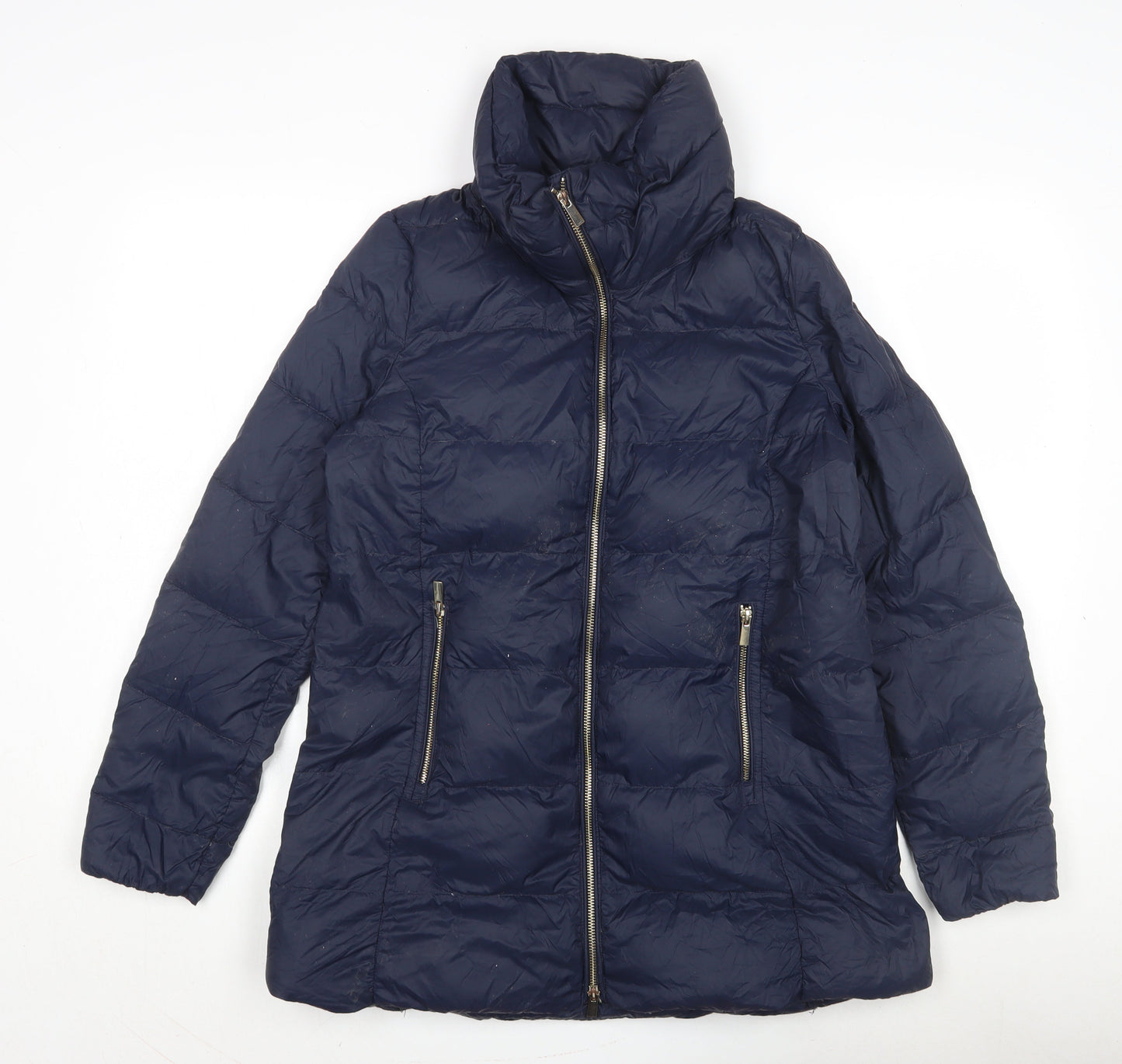 Womens UK Size XS Mango Blue Puffer Jacket