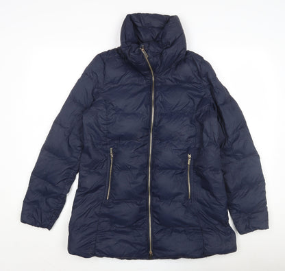 Womens UK Size XS Mango Blue Puffer Jacket