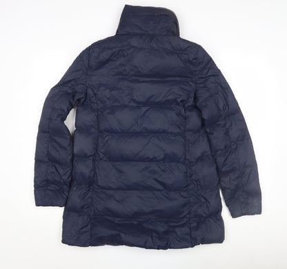 Womens UK Size XS Mango Blue Puffer Jacket
