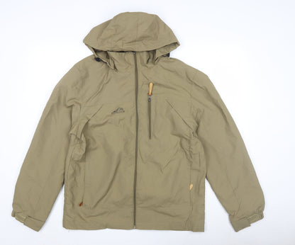 Mens UK Size S Outdoor Green Windbreaker Coat