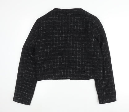 New Look Women’s Black Cropped Check Jacket UK 12