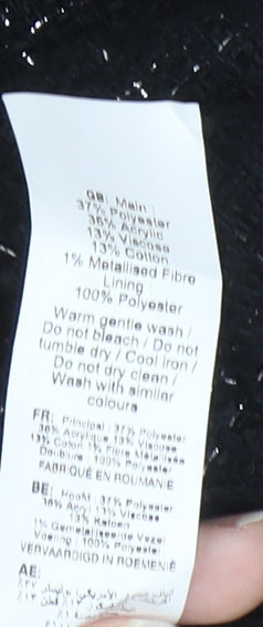 New Look Women’s Black Cropped Check Jacket UK 12