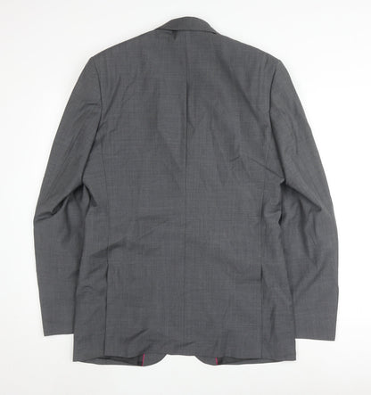 Alexandre Savile Row Grey Wool Men's Blazer 40L