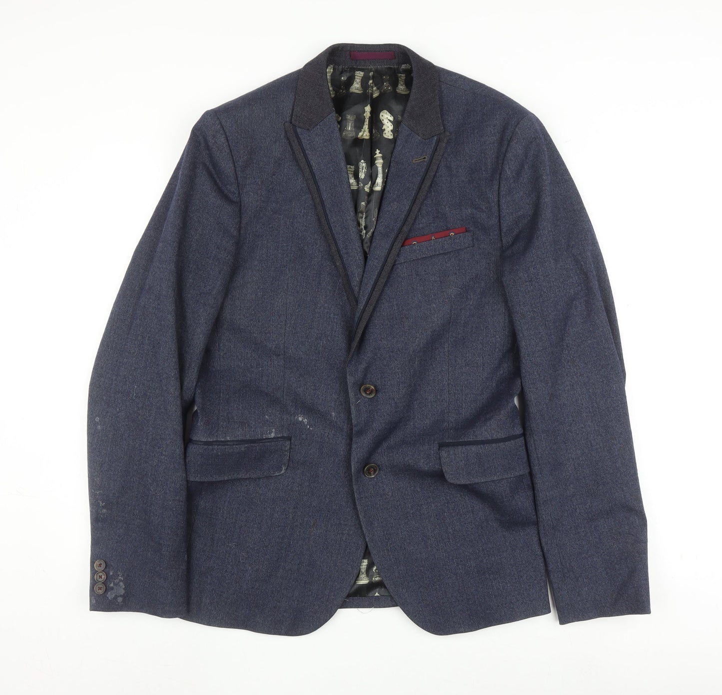 Mens UK Size 4 Ted Baker Regular Blue Suit Jacket