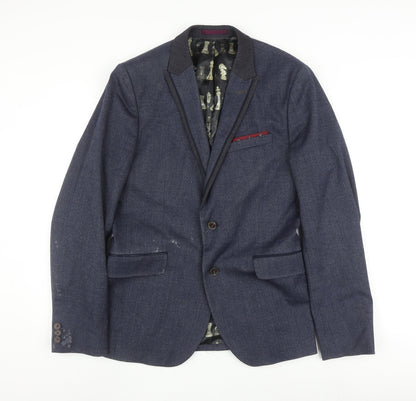 Mens UK Size 4 Ted Baker Regular Blue Suit Jacket