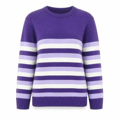 Womens UK Size M Pure & Natural Purple Pullover Jumper