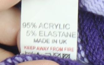 Womens UK Size M Pure & Natural Purple Pullover Jumper