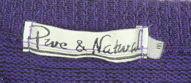 Womens UK Size M Pure & Natural Purple Pullover Jumper