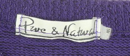 Womens UK Size M Pure & Natural Purple Pullover Jumper