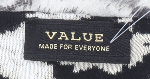VALUE Women's Multicoloured V-Neck Cardigan Size 10